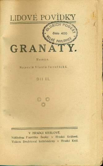 Granáty 2 sv. - Javořická Vlasta