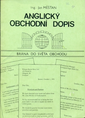 Anglický obchodní dopis - Měšťan Jan