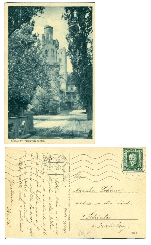 Břeclav - zámek - pohlednice