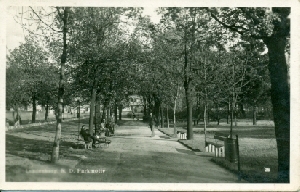 Břeclav - Lundenburg. N. D. Parkmotiv - pohlednice