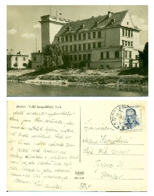 Břeclav - Vyšší hospodářská škola - pohlednice